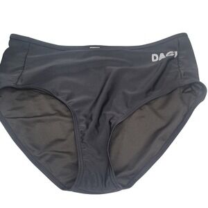 Daci Womens Black‎ High Waisted Bikini Swim Bottoms Size Large Full Coverage